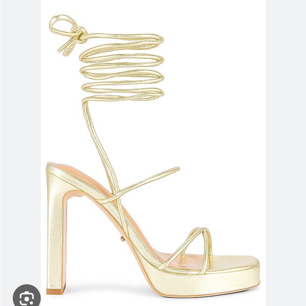 Tony Bianco Deon Sandal in Gold Nappa Metallic